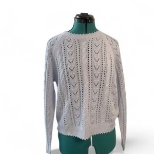 Lucky Brand baby blue Crew Neck Sweater